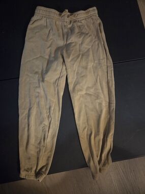 Athletic Works Tan Elastic-Waist Joggers